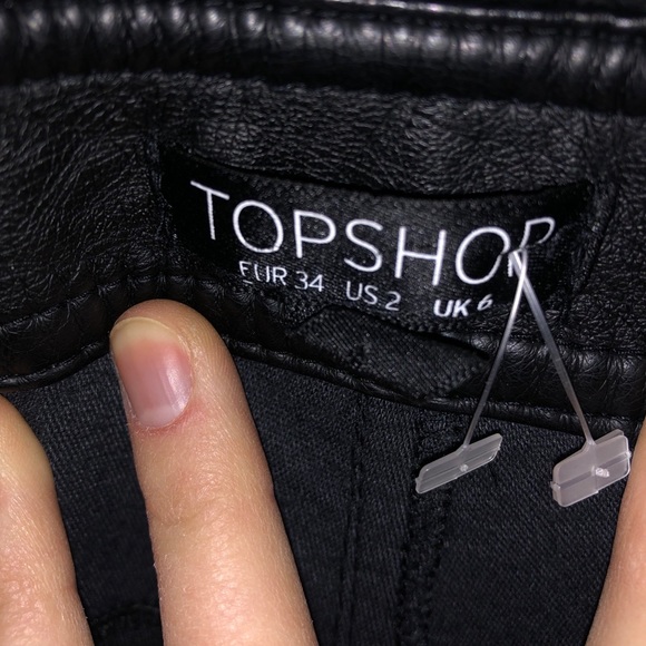 TopShop Leather Overalls Grunge Punk Blogger Y2K - Picture 4 of 7